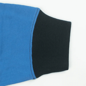 Chemise de rugby unisexe grande taille, noire et bleue, à séchage rapide, respirante, en coton et polyester, personnalisable, manches longues - Product Image 4