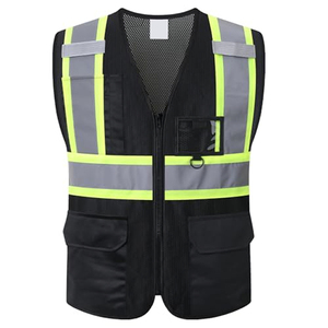 Gilet de travail antistatique en polyester fluorescent de qualité supérieure, certifié CE, fabriqué sur mesure par un fabricant pour le commerce B2B. - Product Image 6