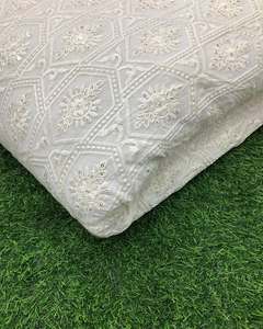 Luxury Sequin Embroidery Lace Fabric Floral Beaded Mesh Fabric African Wedding Party Dress Material - Product Image 2