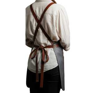 Waterproof Leather <b>Apron</b> for <b>Kitchen</b> BBQ Grill Durable Heat Resistant <b>Apron</b> Bulk Supply OEM Customization LPN-0211 - Product Image 5