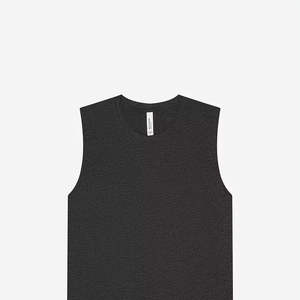 Camisetas sin mangas de alto rendimiento para hombre Bella Canvas Custom Apparel, camisetas unisex de mezcla triple, Tri/Negro, talla XS - Product Image 4