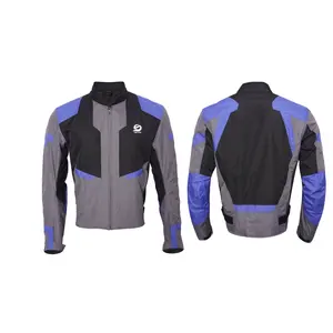 Veste de moto coupe-vent pour homme avec logo personnalisé sur le devant, veste de course pour motards - Product Image 1