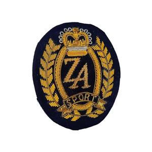 Parche bordado a mano de primera calidad para blazer, insignia personalizada hecha a mano, parche bordado para uniforme, tamaño de bolsillo, en dorado y plateado. - Product Image 6