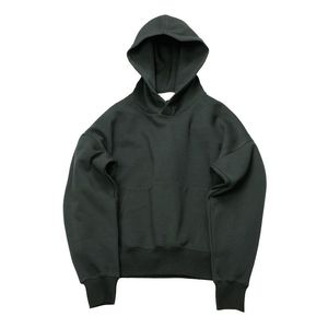 เสื้อฮู้ดดี้โอเวอร์ไซส์ผู้ชาย สีพื้น ผ้าฟลีซ สวมใส่สบายๆ สำหรับฤดูใบไม้ร่วง ทรงปกติ ผ้าถัก 100% คอตตอน มีกระเป๋า - Product Image 2