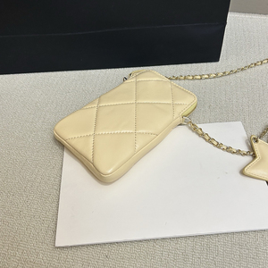 Factory wholesale custom designer new style mobile phone <b>bag</b> with chain mirror mini genuine leather purse wallet women handbags - Product Image 2