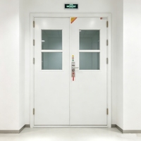 Porte coupe-feu en acier sur mesure avec cadre galvanisé et apprêt, idéale pour les sorties de bâtiments de bureaux
