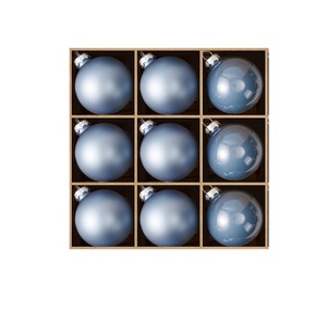 Adornos colgantes de Navidad de cristal redondos en negro mate, adornos decorativos colgantes para decoración de árboles de Navidad, hermosos y redondos. - Product Image 2