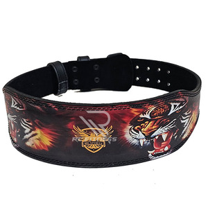 Cinturón de Entrenamiento de Cuero de 10 mm de Grosor, Transpirable, Impermeable y Resistente para Levantamiento de Pesas, Sentadillas, Peso Muerto y Entrenamiento de Fuerza, Unisex - Product Image 3