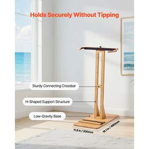 Support de planche réglable autoportant en bois, organisateur, présentoir pour planches de surf, wakeboards, shortboards, skis, rangement mural - Product Image 3