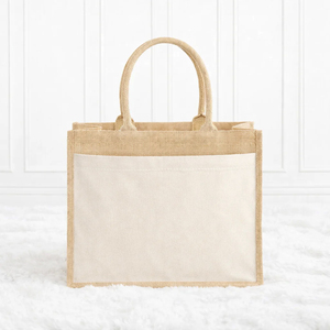 ถุงเชือกปอกระเจาสีน้ำตาลเบจ ขนาดเล็ก กลาง ใหญ่ ผลิตตามสั่ง ราคาขายส่ง เป็นมิตรกับสิ่งแวดล้อม รีไซเคิลได้ 100% พับเก็บได้ ใช้ซ้ำได้ - Product Image 3