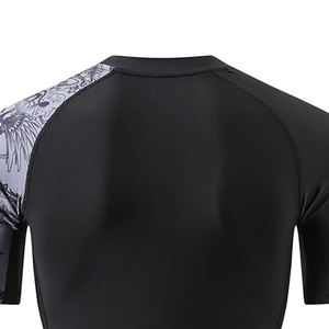 Men's <b>Black</b> <b>Long</b> Sleeve Raglan <b>T</b>-<b>Shirt</b> Gray Solid Print Pattern Quick Dry Regular Fit Sporty Crew Neck Knitted Polyester 220g - Product Image 3