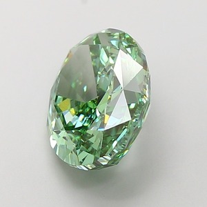 Diamant de laboratoire CVD ovale de 4,51 carats, vert vif fantaisie modifié, clarté VS1, polissage excellent, pierre précieuse de luxe pour bijoux - Product Image 2
