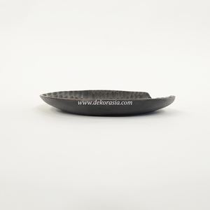 Assiette de service en bois écologique, en teck, décorative, avec un design sculpté, faite à la main, moderne, pour les fruits, les collations, la décoration de table - Product Image 4