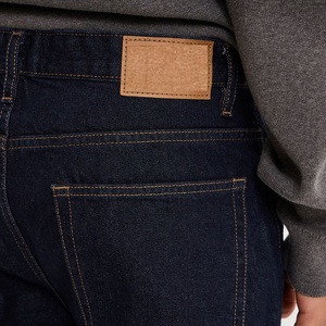 Casual Men’s Relaxed Fit 100% Cotton Denim Jeans Standard Waist 5 Pocket Pants Streetwear Zip Fly Trendy Style - Product Image 4