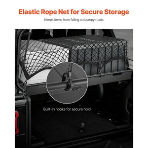 2018-2024 per Jeep Wrangler JLU Portapacchi Posteriore per Tetto Apribile Elettrico One-Touch, Cesto Portaoggetti in Acciaio al Carbonio da 300 Libbre, Supporto per Vassoio Portaoggetti - Product Image 5