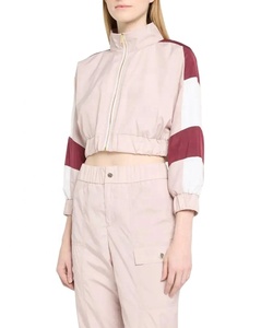 Women Cropped Windbreaker Jacket Wholesale Custom <b>Zipper</b> Slim Fit Women Outdoor Lightweight Nylon Jacket - Product Image 5