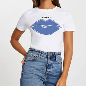 Camisetas de Lujo para Mujer, Tela de Algodón Premium, Transpirable, Suave al Tacto, Ropa Casual de Verano / Mangas Cortas, Cuello Redondo, Elegante, Corte Ajustado - Product Image 1