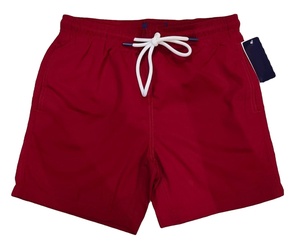 Shorts de plage respirants en tricot pour hommes, décontractés et confortables, couleur vert vif, 100 % coton, logo à la taille, fabriqués au Bangladesh - Product Image 1