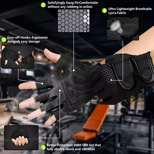 High Quality top manufacturer Half Finger Racing Training Cycling Gym <b>Weight</b>-lifting Fitness Workout <b>Gloves</b> for Men & Women - Product Image 3