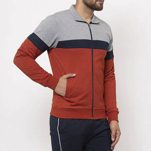 Chándal Deportivo para Hombre con Bloques de Color, Cierre de Cremallera, Manga Larga, Estilo Casual para Otoño, con Bolsillos Laterales, Corte Regular - Product Image 4