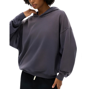 เสื้อฮู้ดผู้ชายผ้าฝ้าย 100% สกรีนโลโก้ตามสั่ง ทรงหลวม ไหล่ตก ผ้าฟลีซหนานุ่ม พิมพ์ลายโลโก้ตามสั่ง - Product Image 5