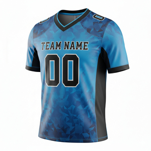 Maillot de football vert à col en V pour homme, manches courtes, anti-humidité, imprimé par sublimation, coupe classique, vêtement adulte - Product Image 5