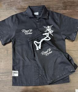 Conjunto de Jeans de Dos Piezas para Hombre, Personalizado, de Secado Rápido, con Serigrafía, de Alta Calidad, Manga Corta, Estilo Urbano - Product Image 3