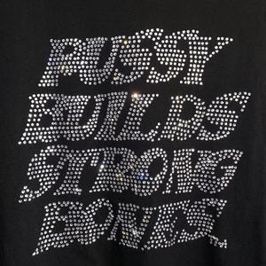 Custom <b>Black</b> High Quality Embroidered Chenille Logo Men Skull Spider Thick Bling <b>String</b> Oversized Rhinestone Winter 100% Cotton - Product Image 6