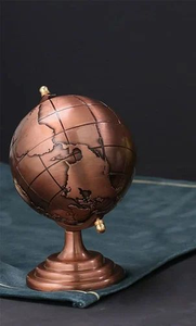 Metall-Weltkugel für Heim-Dekoration Büro Studierzimmer Schreibtisch Dekorative Globus-Kugel Lehrreiches Geographie-Geschenk - Product Image 6