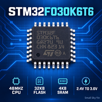 Microcontrôleur STM32F030K6T6 32 bits en stock, CI 48 MHz, 32 Ko Flash, LQFP32, circuit intégré de contrôle embarqué pour la fourniture de BOM