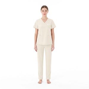 Tenue médicale pour femme à jambes larges, haut extensible à col en V, uniforme d'infirmière, vêtements de travail pour hôpital et soins de santé - Product Image 2