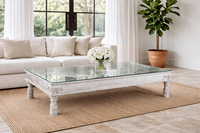 Table basse moderne de luxe en bois massif, extensible, convertible, pliable, décorative, faite à la main, pour salon, bureau, maison
