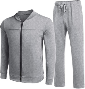 Survêtement de sport de marque pour hommes, tenue décontractée 2 pièces, avec fermeture éclair, coupe-vent, 2020 - Product Image 4
