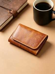 Porte-cartes en cuir véritable fait main sur mesure, étui fin pour cartes de crédit, portefeuille de luxe RFID pour cartes de visite, logo personnalisé - Product Image 3
