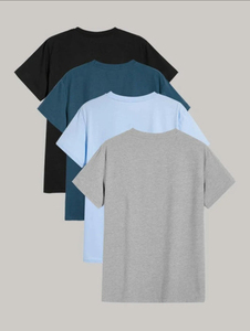 T-shirt en coton coupe ajustée pour femme, décontracté, à manches courtes, basique - Product Image 1