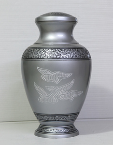 High Quality Avondale Aluminium Metal Modern Adult Flying Birds Engraved Cremation Urns for Human Ashes 220 Cubic Inch Capacity - Product Image 1