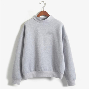 เสื้อสเวตเชิ้ตคอกลมสีฟ้าอ่อนสำหรับผู้หญิง ผ้าฝ้ายและใยไผ่ เป็นมิตรกับสิ่งแวดล้อม กันน้ำ สวมใส่สบายๆ ทรงปกติ สำหรับฤดูใบไม้ร่วง - Product Image 6