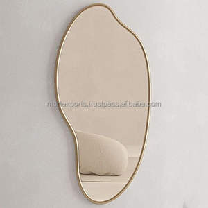 Luxury Modern Handmade Iron <b>Round</b> Gold Frame <b>Wall</b> <b>Mirror</b> 32 Inch Home Decor Indian Metal - Product Image 4