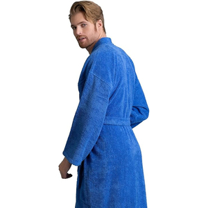 Top Selling Breathable Winter Warm Terry Thermal Quick Dry Long Sleeve <b>Men's</b> <b>Bathrobe</b> with Bath <b>Towels</b> for Adults - Product Image 2
