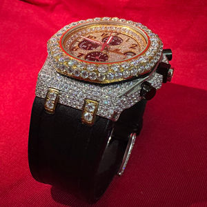 Reloj de Lujo para Hombre, Estilo Hip-Hop, con Doble Esfera, Diamantes Moissanite VVS, Diseño Iced Out, Precio de Fábrica - Product Image 1