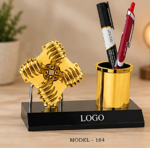 Trophée de bureau portable plaqué or en forme de croix avec porte-stylo, technique de moulage, fonction de gravure, pour cadeaux religieux d'église - Product Image 5