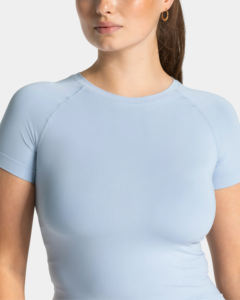 Camiseta Casual Ajustada para Mujer, Suave y Transpirable, Top de Verano con Manga Raglán, 100% Algodón, Apliques Estampados Personalizables - Product Image 4