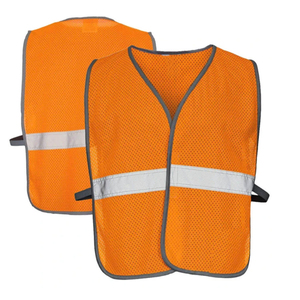 Hi Vis Safety <b>Vests</b> Durable Material Zip Mesh <b>Vest</b> Jacket for <b>Men</b> Customized Outdoor Working Reflective Safety Work-wear <b>Vest</b> - Product Image 1
