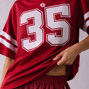 Jersey de Fútbol Americano Personalizado al por Mayor de Primera Calidad, Estilo Urbano Holgado para Hombre, Cuello en V, Malla Deportiva, Marca Privada OEM, Hecho en EE. UU. - Product Image 3