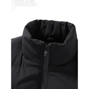 New <b>Black</b> Canvas Casual <b>Men's</b> Puffer <b>Vest</b> Comfortable Breathable Windproof Winter Custom OEM Service Polyester - Product Image 5
