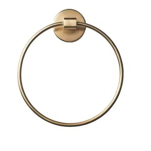 Modern Metal Towel Ring Circular Wall Mounted Rust Resistant Bathroom Storage Single Tier Towel Holder For Home Hotel use - Product Image 5