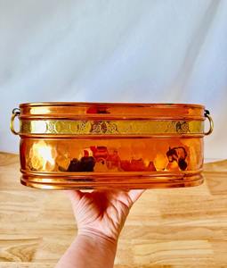 Maceta rectangular de metal con acabado dorado, ideal para decoración de plantas en jardín, balcón, entrada exterior y patio. - Product Image 6