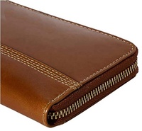 Dompet gaya Vintage wanita, dompet kulit pendek kecil merek mewah Mini modis pemegang kartu kredit