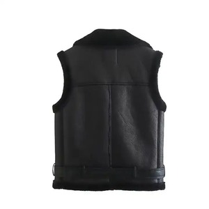 Chaleco de Cuero Genuino para Mujer, Transpirable, Tejido para Invierno, con Logotipo, Colores y Tallas Personalizables - Product Image 2
