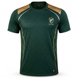 เสื้อยืดคอกลมผ้าโพลีเอสเตอร์/คอตตอน นุ่มสบาย ระบายอากาศได้ดี แห้งเร็ว สำหรับผู้ชาย ใส่ได้ทุกวัน ป้องกันรอยยับ - Product Image 1